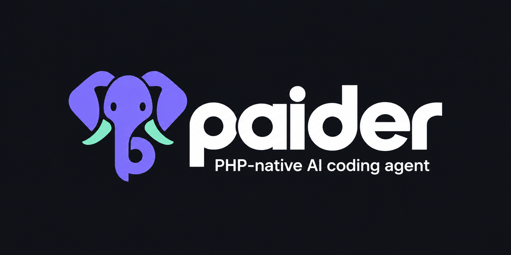 Paider logo: a violet elephant beside the Paider wordmark